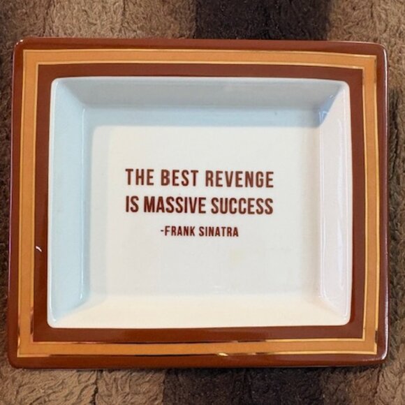 Two's Company Frank Sinatra Quote Ceramic Trinket Dish Tray - Picture 1 of 3